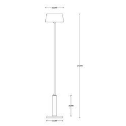 Yoyo wiederaufladbare Stehleuchte LED Messing