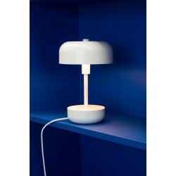 Haipot hvid bordlampe