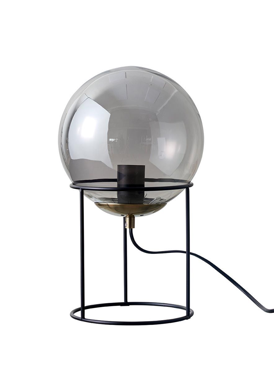 Dyberg Larsen Moon bordlampe mørkt glas